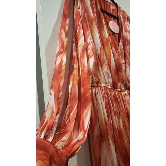 Lilly's‎ Kloset Maxi Dress, Slit Sleeves, Tiered Wrap Ruffle Hem 3XL Plus Size! - Picture 4 of 12